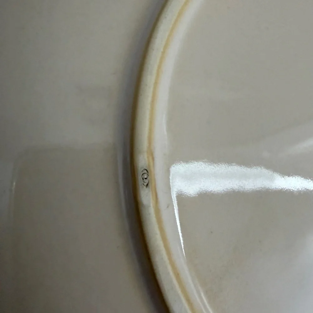 Pottery Barn Ivory Beige Under The Sea Salad Plates 9” Set 2 Embossed Shells
